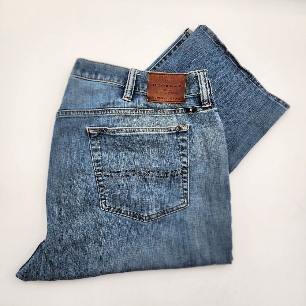 Lucky Brand 181 Relaxed Straight Men's Jeans Size 42x28.5 Cotton Blend SEE PHOTO